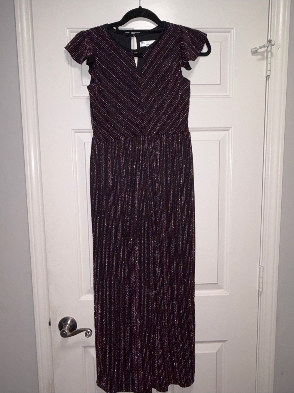 Nickie Lew Girls Jumpsuit with sparkle pinstripes - size 14